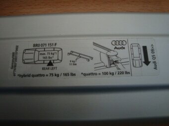 Střešní nosič příčníky - Audi Q5 - 6