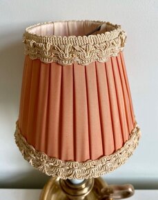 Starožitná mosazná stolní lampa lampička had - 6