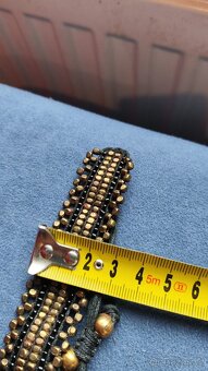 Černo-zlatý náramek - 6