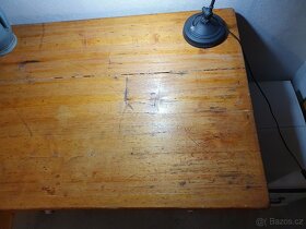 Starožitný psací stůl masiv dřevo starý pracovní - 6
