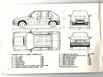 návod k obsluze + serviska z r. 1990 ŠKODA FAVORIT - 6