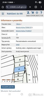 K prodeji pozemky v Modré Hůrce 1628 m² - 6