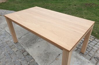 Nový rozkládací stůl bělený dub masiv 90x160+100 - 6