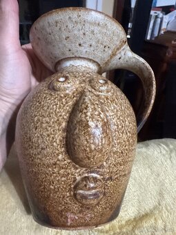 KUNŠTÁT KERAMICKÝ SVÍCEN/VÁZA HLAVA 17 cm - 6