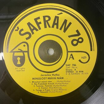 Jaroslav Hutka Minulost mává nám Šafrán – top stav+podpis - 6