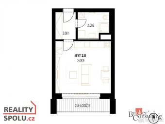Pronájem, byty/1+kk, 38 m2, Měděná 3064/7, Jižní Předměstí, - 6