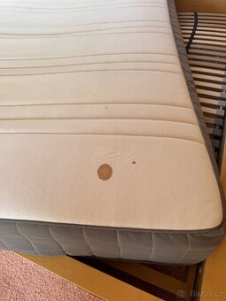 IKEA postel 140x200 + matrace 22cm tloušťka + rošty lamelové - 6