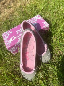 Baleríny silver/pink, s knoflíčkem vel. 35 - 6