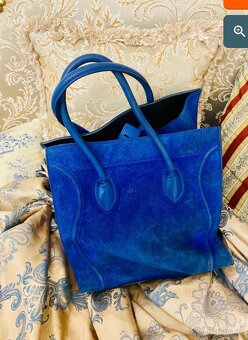 Kabelka Celine Electric Royal Blue Suede Phantom Bag - 6