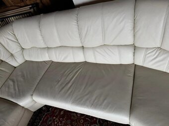 Rohová kožená sedací souprava, 3302 - 6