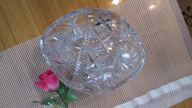 miska a svícen KOBALT // BROUŠENÉ SKLO - 6