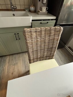 Ratanová italská jídelní židle s podsedákem - 6