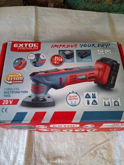 Aku multifunkční oscilační bruska EXTOL 20V - 6