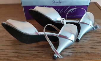 Společenské boty vel. 38 (240 mm) lesklá stříbrná - 6
