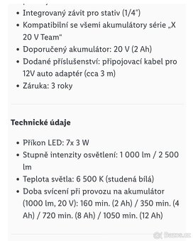 Aku světlo parkside I do auto zásuvky - 6