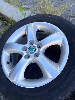 Letní kola Škoda Roomster 5x100 15" 195/55 alu disky + pneu - 6
