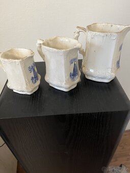 Starožitné mléčenky, dekor větrný mlýn - 6