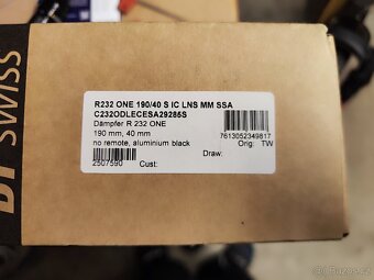 Tlumič kola DT swiss R232 one, 190×40, Nový,No Fox,rock - 6