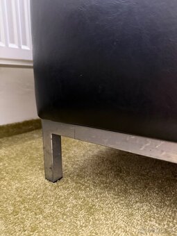 Gauč černý kožený - 6