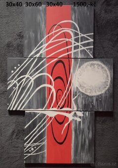 Ručně malované obrazy,akryl na plátně - 6