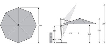 Slunečník RAVENNA SMART 3 m - 6