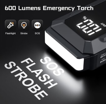 Startovací adaptér Povasee A40 pro autobaterii 5000A, 12V - 6