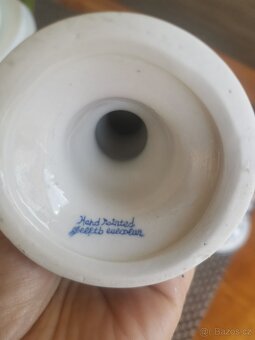 2 ručně malované porcelánové svícny - 6