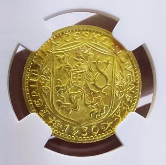 Svatováclavský dukát 1926, certifikace NGC MS 65 - 6