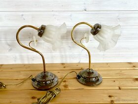 Staré mosazné párové stolní lampy - 6