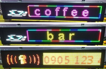 Světelná reklama barevný led panel na běžící text - 6