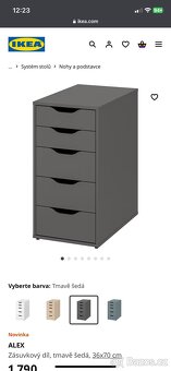 2x kancelářské stoly + 2x zásuvkový díl + policový díl IKEA - 6