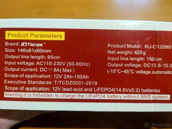 Inteligentní impulzní autonabíječka 12V, 8A, nová. - 6