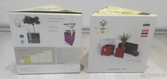 Samozavlažovací designové květináče – 2 stejné kusy - 6