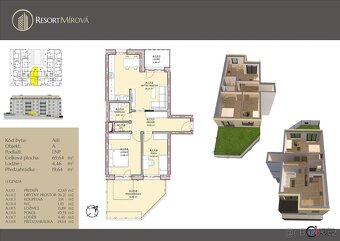 Prodej bytu 3+kk s lodžii a předzahrádkou, 93,74 m2, Mírová, - 6