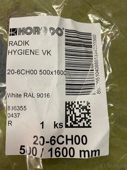Radiátor Korado Hygiene VK 50x160cm bílý, úplně nový - 6