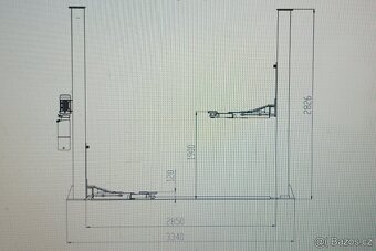 Dvousloupový hydraulický zvedák, zdviž BOR4200 4200 kg ,2025 - 6