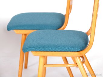 Designové jídelní retro židle TON, 4 kusy. - 6