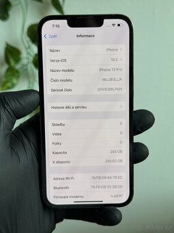iPhone 13 Pro 1TB - 100% baterie - 6