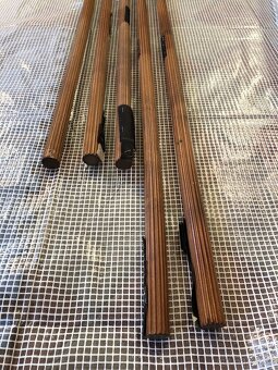 Dřevěné konzolové garnýžové tyče na závěsy záclony (NP028) - 6