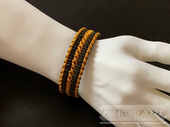 PARACORD náramek (20 cm) gold - oliv - 6