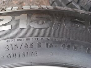 Prodám sadu Orig ALU kol Audi 215/65R16 zimní - 6