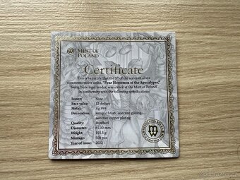 FOUR HORSEMEN OF APOCALYPSE 5 oz stříbrná mince 2022 - 6