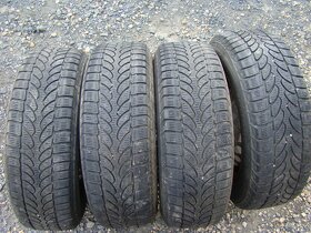 Sada 16" plechových disků 5x120 + zimní pneu Bridgestone - 6