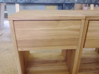 Noční stolky k postely dub masiv - 6