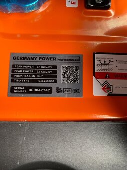 ELEKTROCENTRÁLA 7 kW / 230V + 400V – BENZÍN, NOVÁ - 6