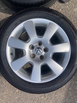 Alu 5x100 r16,Vw,Škoda,letni 205/55 r16 - 6