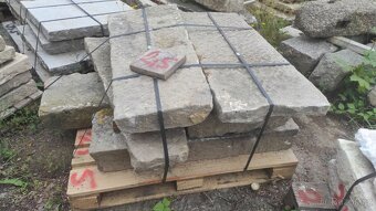 Stará žulová dlažba, kamenná dlažba, zápražáky, 36,2 m2 - 6
