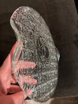 Tác/podnos V. Zajíc, lisované sklo na sýry, Ø 32 cm - 6