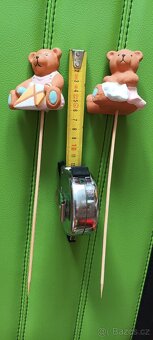 12ks/ medvídek keramika , zápich / 1krabice - 6