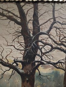 Obraz s rámem 97,5×77 cm. Olejomalba na platně Signováno - 6